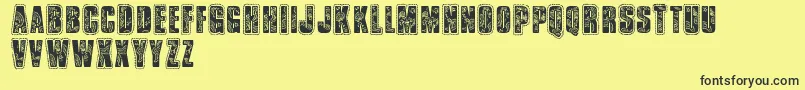 Vtksbandana Font – Black Fonts on Yellow Background