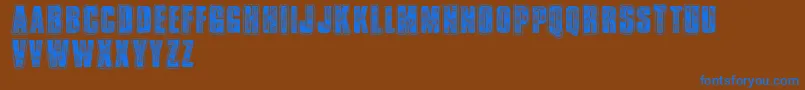 Шрифт Vtksbandana – синие шрифты на коричневом фоне