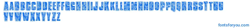 Vtksbandana-Schriftart – Blaue Schriften