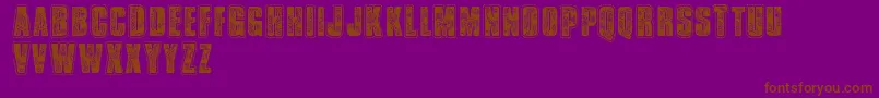 Шрифт Vtksbandana – коричневые шрифты на фиолетовом фоне