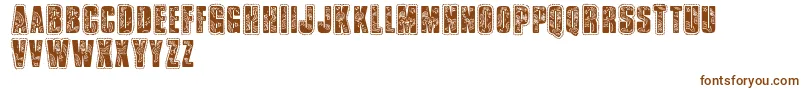 Шрифт Vtksbandana – коричневые шрифты на белом фоне