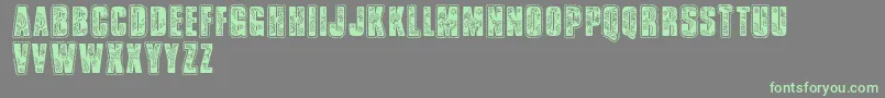 Czcionka Vtksbandana – zielone czcionki na szarym tle