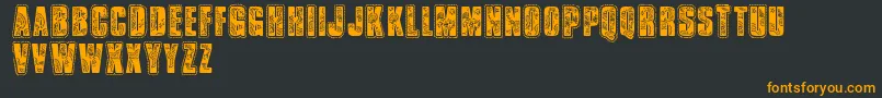 Шрифт Vtksbandana – оранжевые шрифты на чёрном фоне