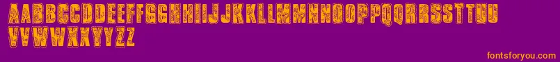 Шрифт Vtksbandana – оранжевые шрифты на фиолетовом фоне