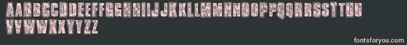 Vtksbandana-fontti – vaaleanpunaiset fontit mustalla taustalla
