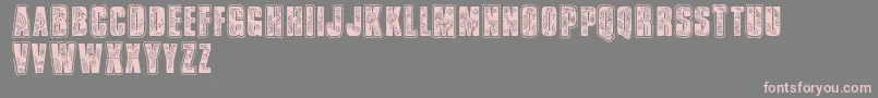 フォントVtksbandana – 灰色の背景にピンクのフォント