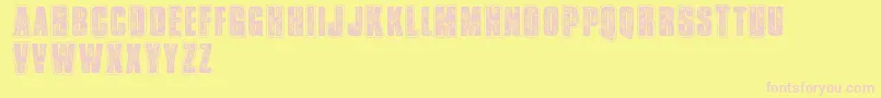 Vtksbandana Font – Pink Fonts on Yellow Background