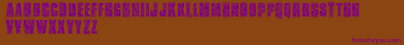Шрифт Vtksbandana – фиолетовые шрифты на коричневом фоне
