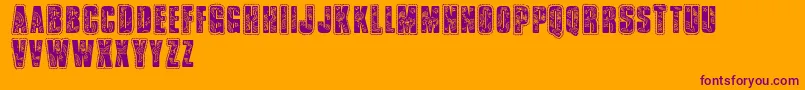 Vtksbandana-fontti – violetit fontit oranssilla taustalla