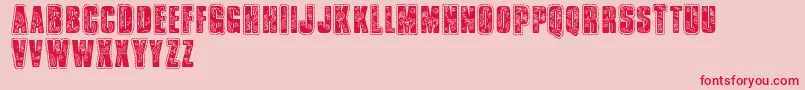 Шрифт Vtksbandana – красные шрифты на розовом фоне