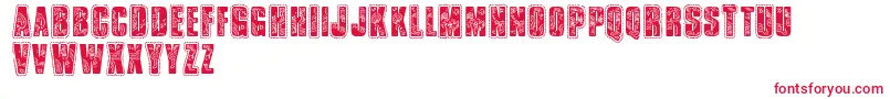 Шрифт Vtksbandana – красные шрифты на белом фоне