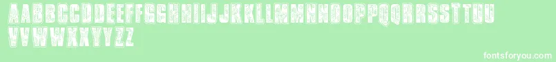 Шрифт Vtksbandana – белые шрифты на зелёном фоне