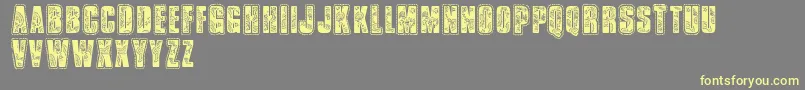 Czcionka Vtksbandana – żółte czcionki na szarym tle