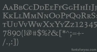 Tyfatextcaps font – Gray Fonts On Black Background
