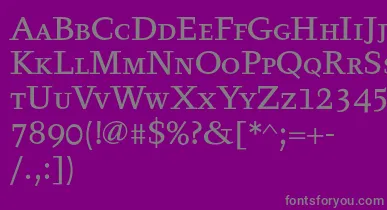 Tyfatextcaps font – Gray Fonts On Purple Background