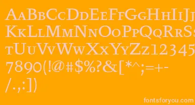 Tyfatextcaps font – Pink Fonts On Orange Background