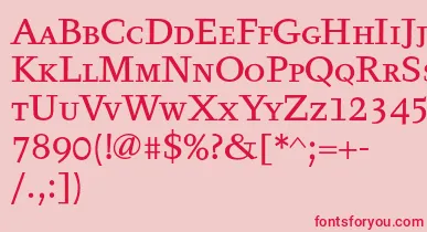 Tyfatextcaps font – Red Fonts On Pink Background
