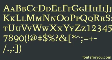 Tyfatextcaps font – Yellow Fonts On Black Background