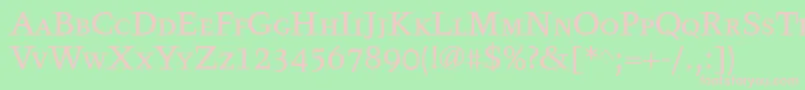 Tyfatextcaps Font – Pink Fonts on Green Background