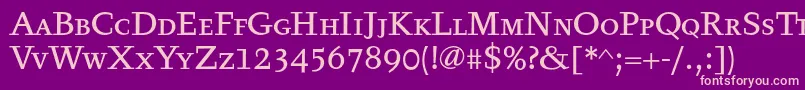 Tyfatextcaps Font – Pink Fonts on Purple Background