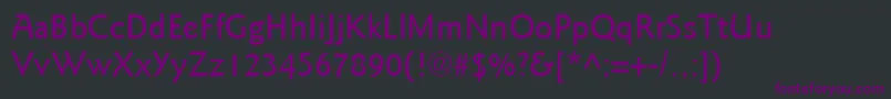 フォントItcGoudySansLtMedium – 黒い背景に紫のフォント