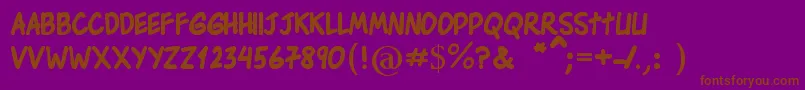 EdsonComicsBold Font – Brown Fonts on Purple Background