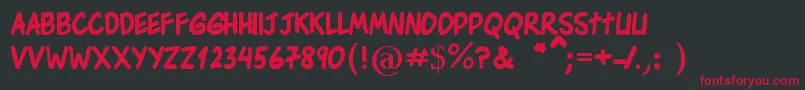EdsonComicsBold Font – Red Fonts on Black Background