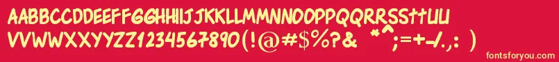 EdsonComicsBold Font – Yellow Fonts on Red Background