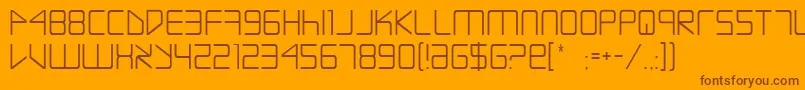 Weitere Informationen zur Escape ffy-Schriftart Escape ffy-Schriftart – Braune Schriften auf orangefarbenem Hintergrund