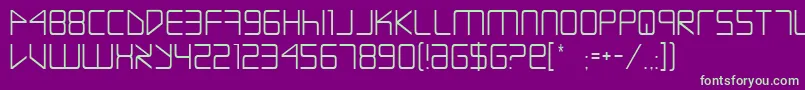 Escape ffy Font – Green Fonts on Purple Background