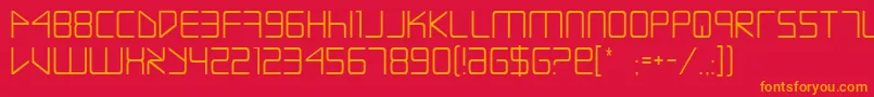 Escape ffy Font – Orange Fonts on Red Background
