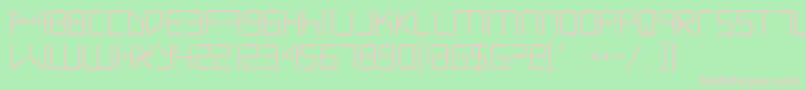 Weitere Informationen zur Escape ffy-Schriftart Escape ffy-Schriftart – Rosa Schriften auf grünem Hintergrund