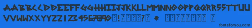 SrgMarker Font – Black Fonts on Blue Background