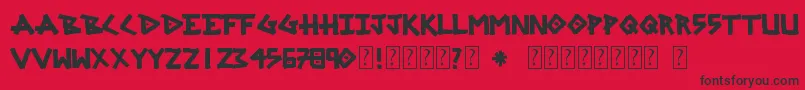 SrgMarker Font – Black Fonts on Red Background