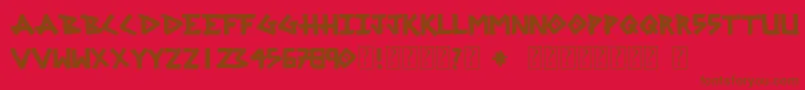 SrgMarker Font – Brown Fonts on Red Background