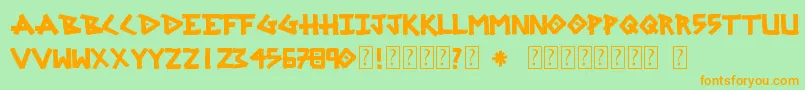 SrgMarker Font – Orange Fonts on Green Background