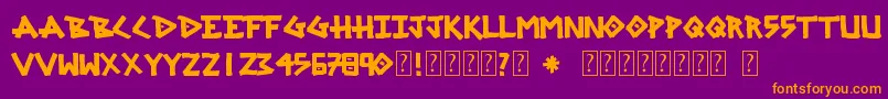 SrgMarker Font – Orange Fonts on Purple Background
