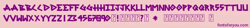 SrgMarker Font – Purple Fonts on Pink Background