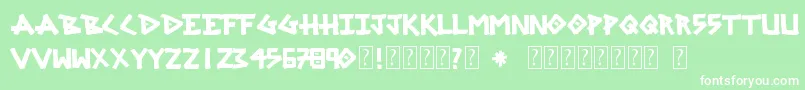 SrgMarker Font – White Fonts on Green Background