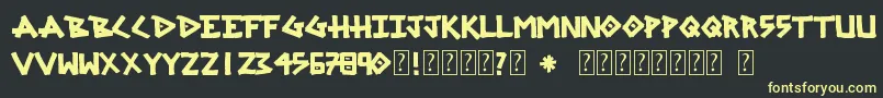 SrgMarker Font – Yellow Fonts on Black Background