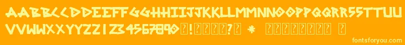 SrgMarker Font – Yellow Fonts on Orange Background