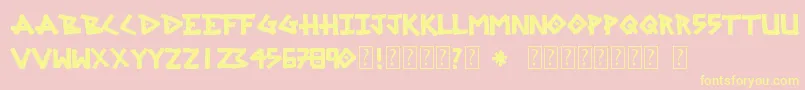 SrgMarker Font – Yellow Fonts on Pink Background