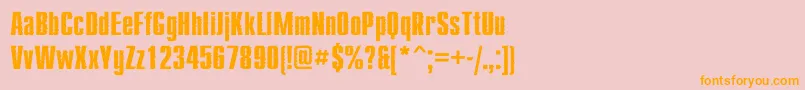 Compactwindc Font – Orange Fonts on Pink Background