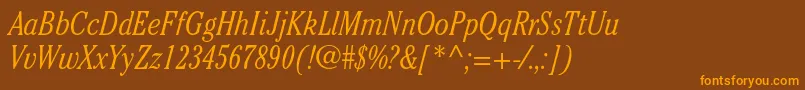 Шрифт CheltenhamstdLightcondit – оранжевые шрифты на коричневом фоне