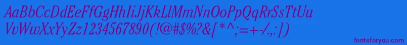 Шрифт CheltenhamstdLightcondit – фиолетовые шрифты на синем фоне