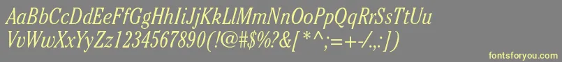 CheltenhamstdLightcondit Font – Yellow Fonts on Gray Background