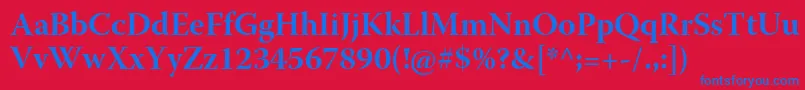 WarnockproBoldsubh Font – Blue Fonts on Red Background