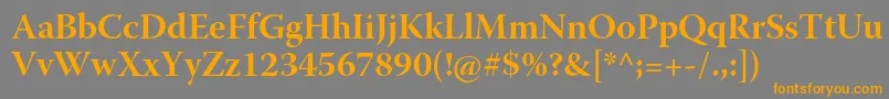 WarnockproBoldsubh Font – Orange Fonts on Gray Background