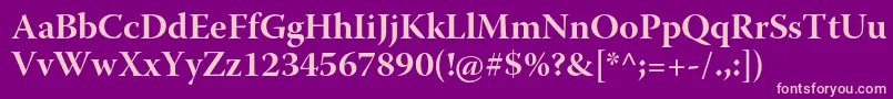 WarnockproBoldsubh Font – Pink Fonts on Purple Background