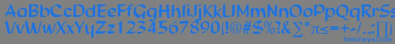 フォントStudioDb – 灰色の背景に青い文字